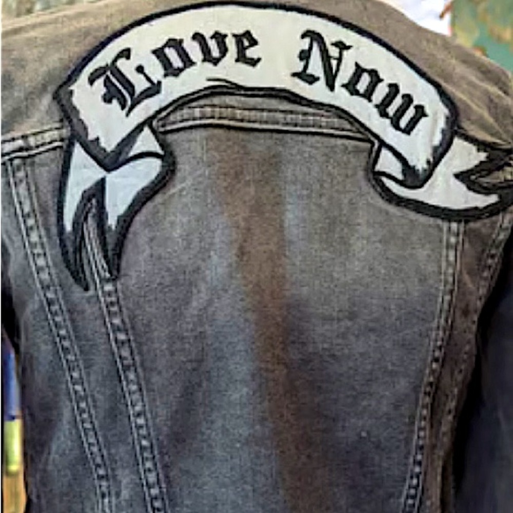 Zadig & Voltaire Kioky Gris Black Denim “Love Now” Jacket